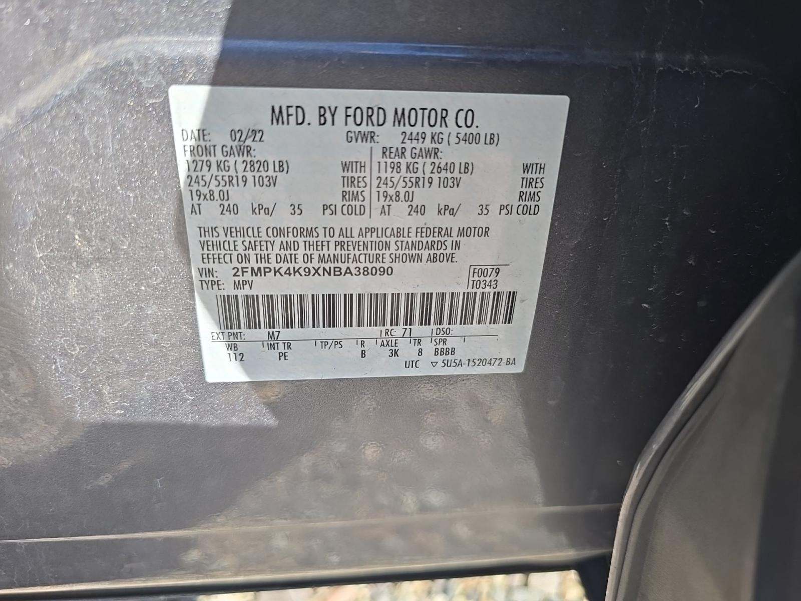 2022 Ford Edge Titanium AWD