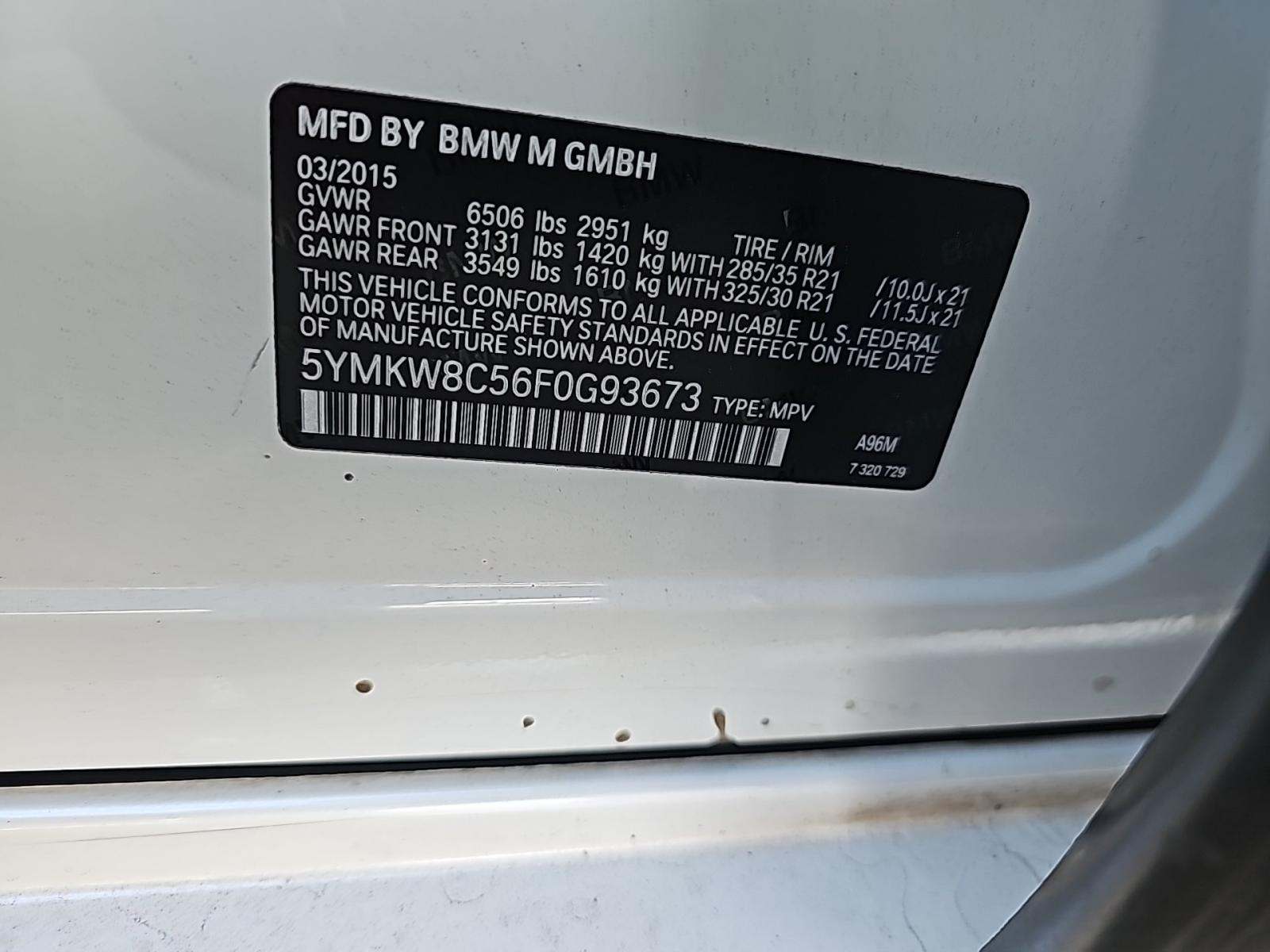 2015 BMW X6 M Base AWD