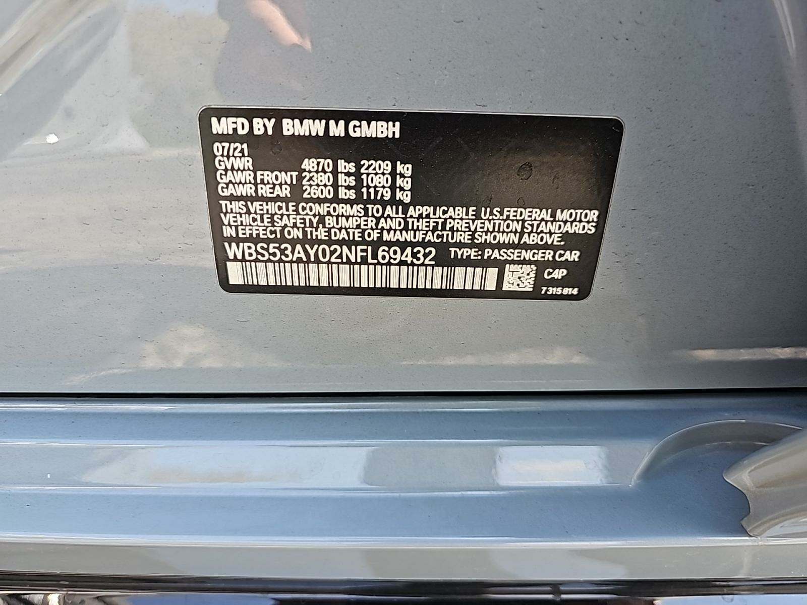 2022 BMW M3 Base RWD