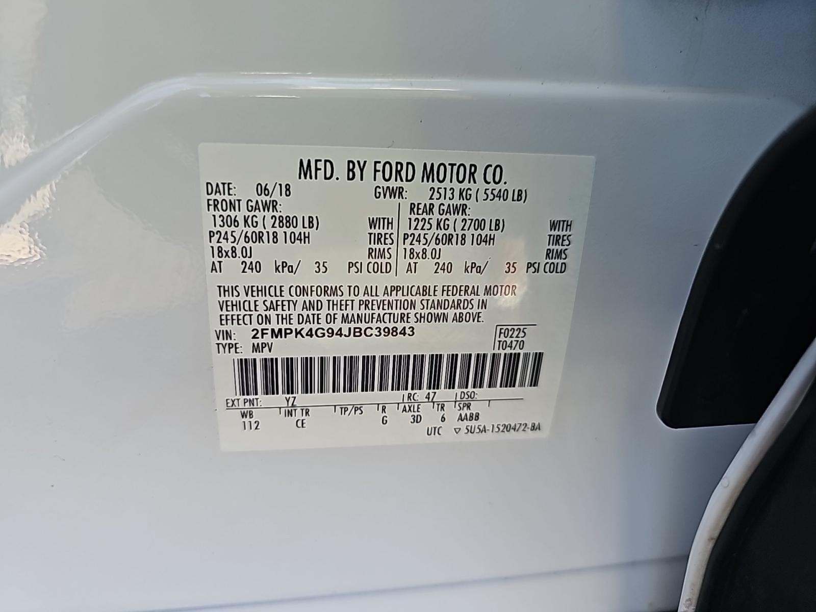 2018 Ford Edge SE AWD