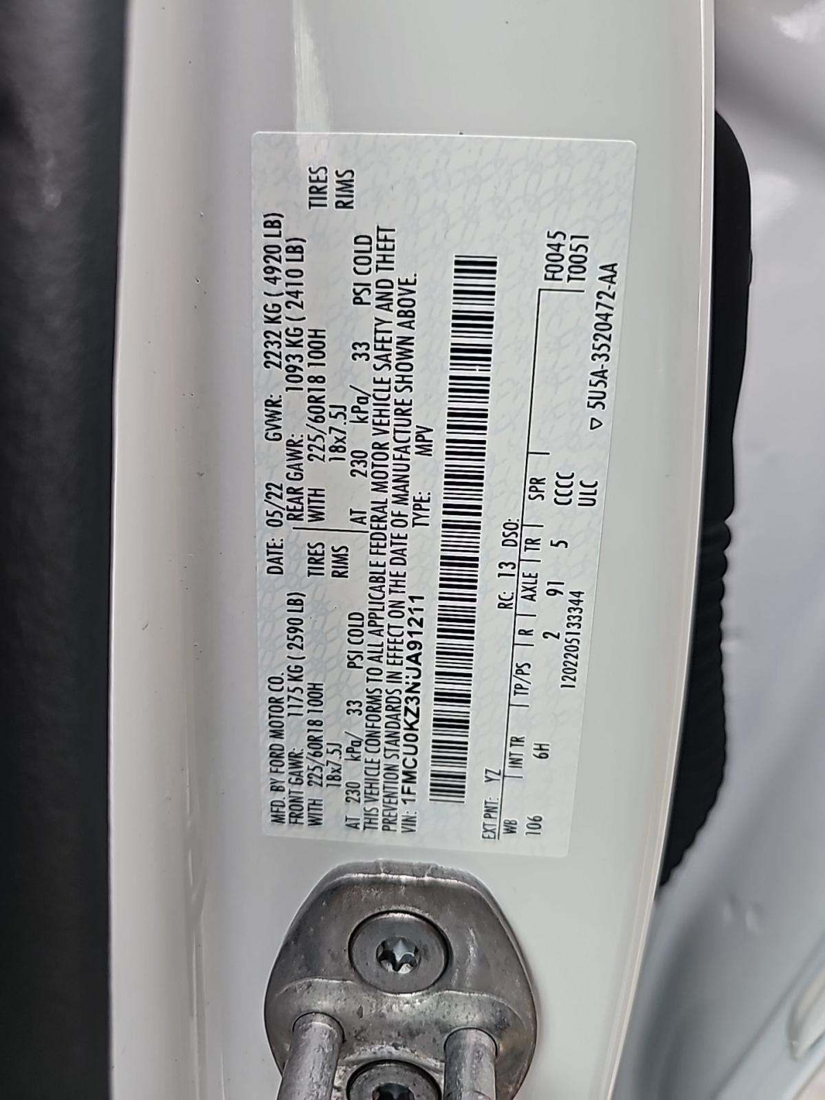 2022 Ford Escape Plug-In Hybrid SEL FWD