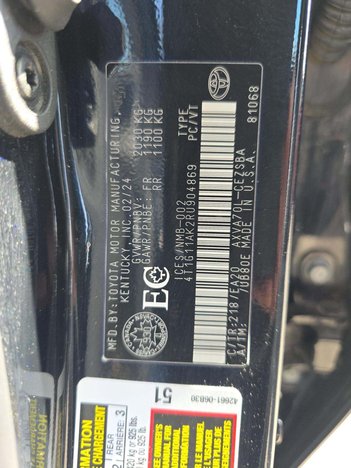 2024 Toyota Camry SE FWD