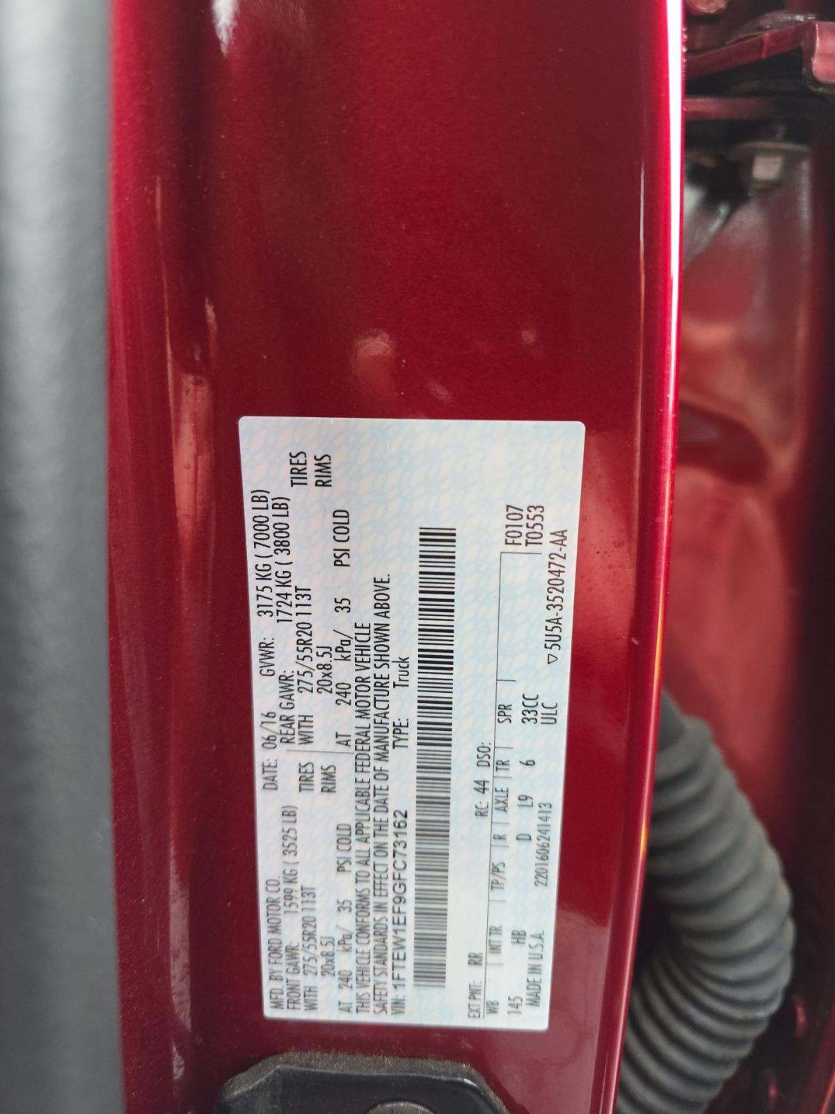 2016 Ford F-150 Lariat AWD