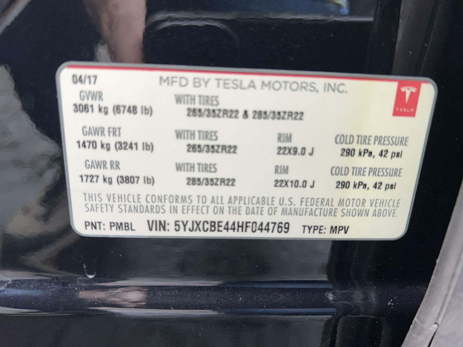 2017 Tesla Model X P100D AWD