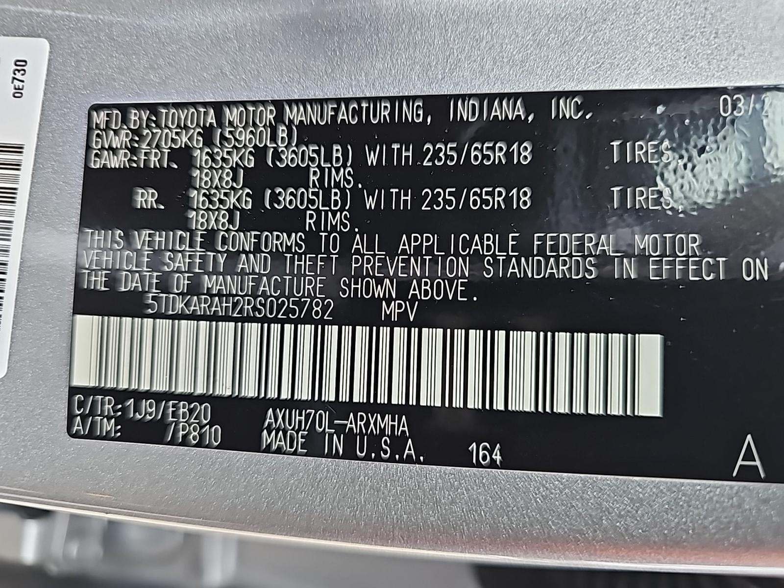 2024 Toyota Highlander Hybrid XLE FWD