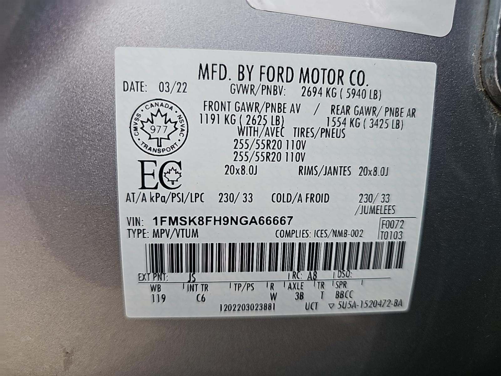 2022 Ford Explorer Limited AWD