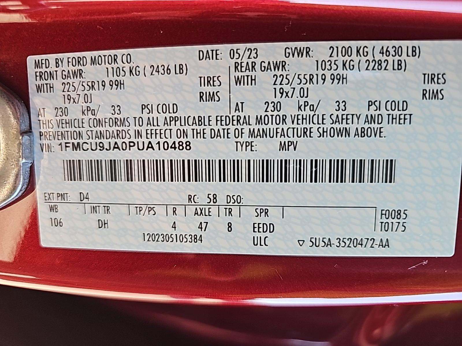 2023 Ford Escape Platinum AWD