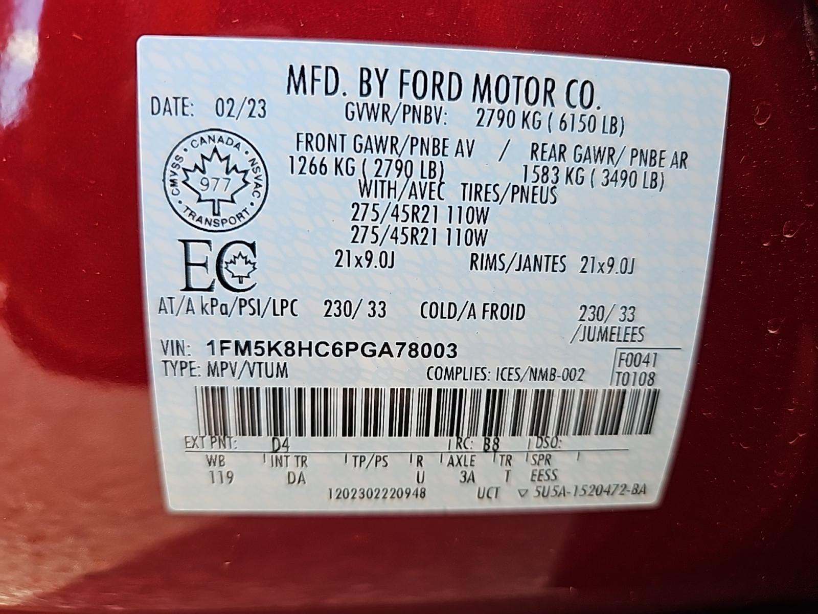 2023 Ford Explorer Platinum AWD