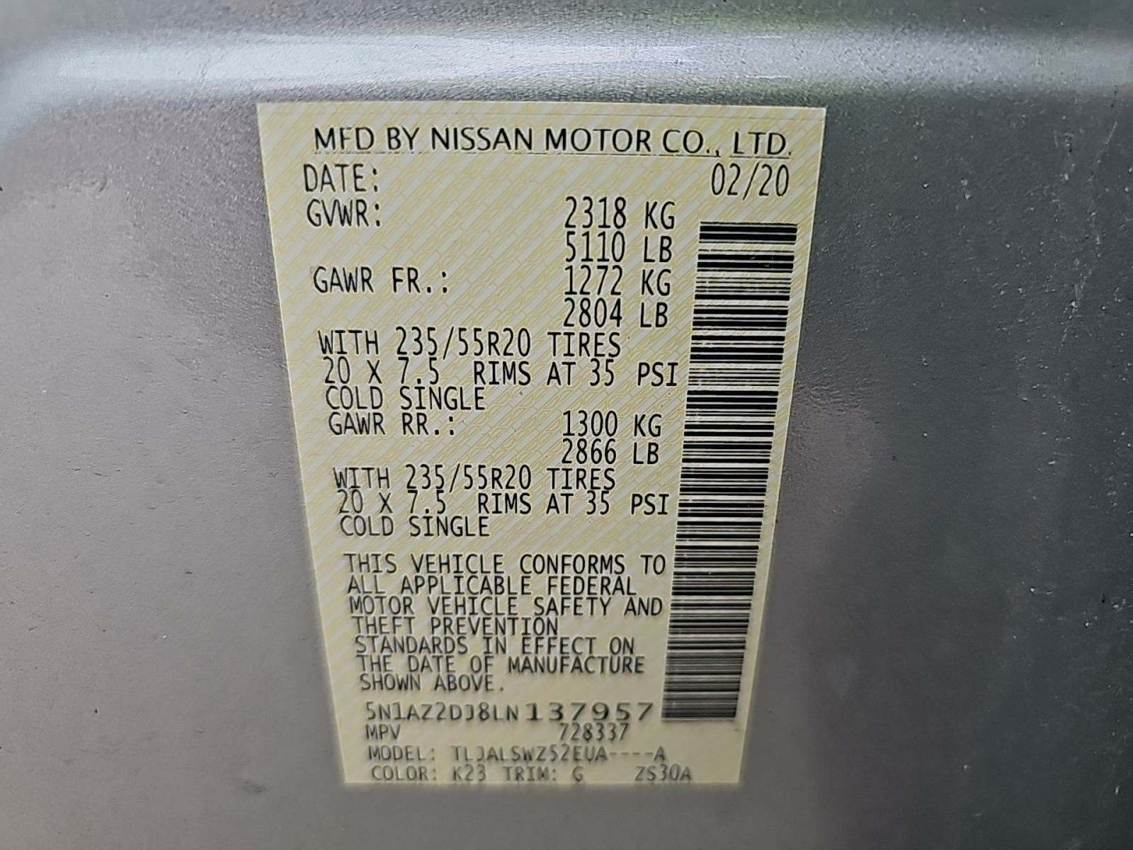 2020 Nissan Murano Platinum FWD