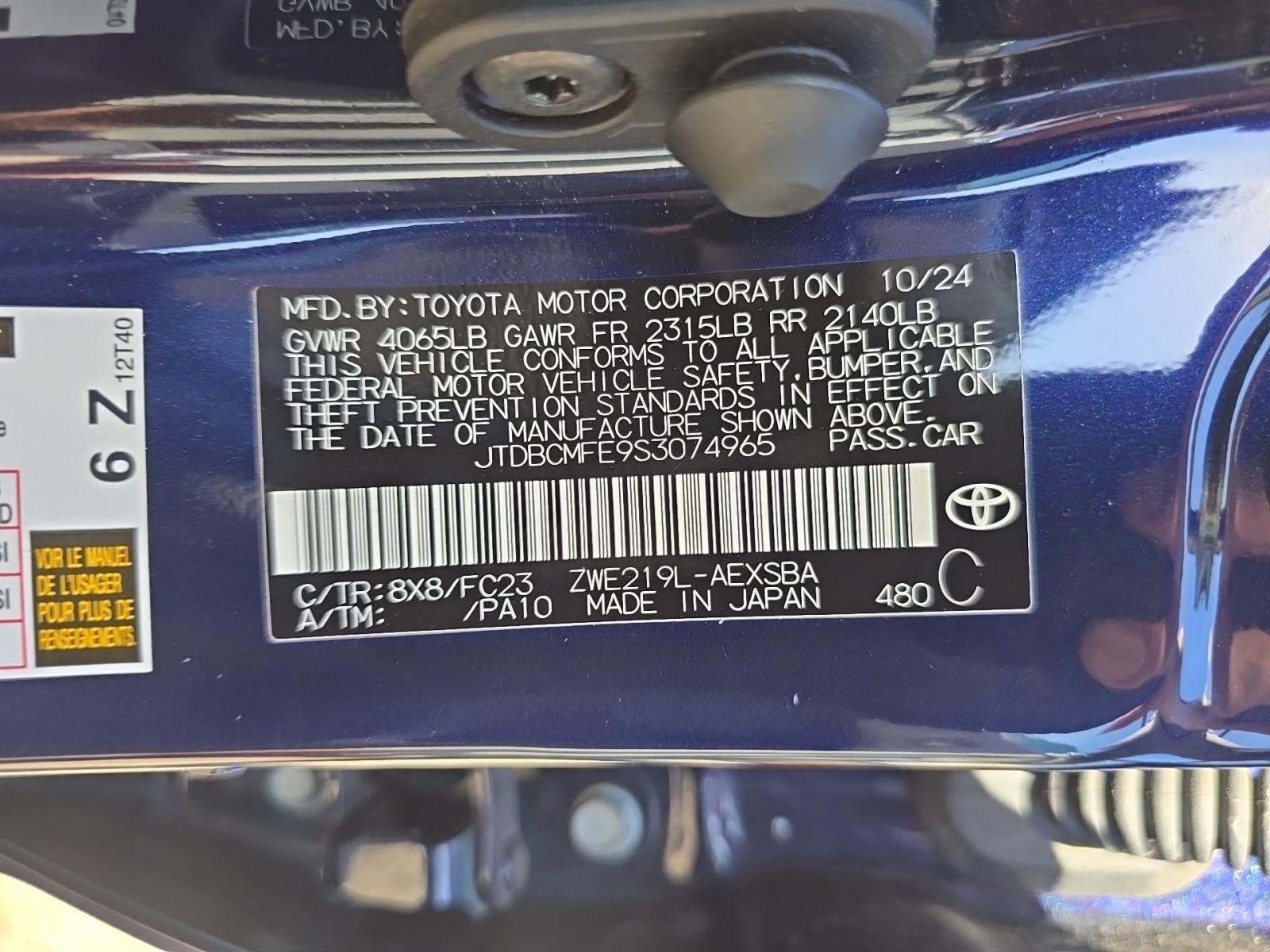 2025 Toyota Corolla Hybrid SE FWD