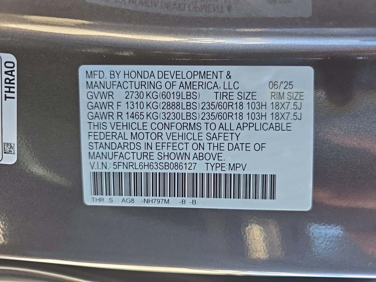 2025 Honda Odyssey EX-L FWD
