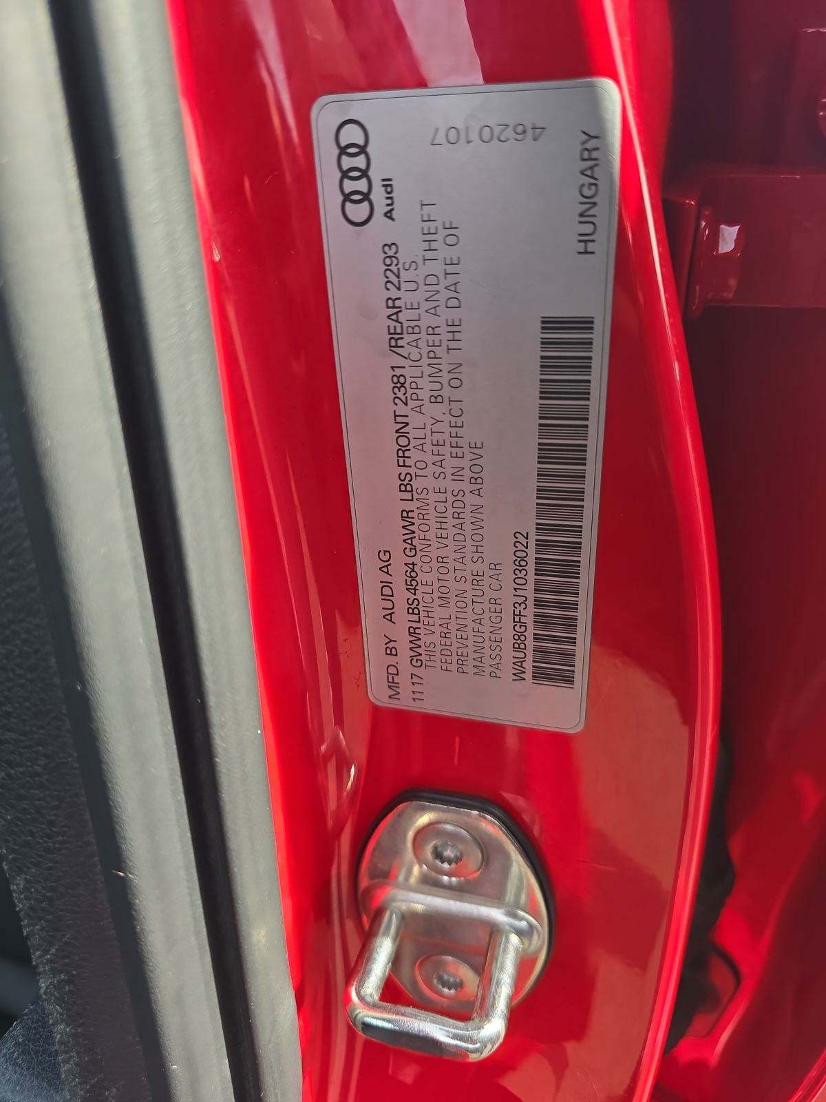 2018 Audi A3 2.0T Premium AWD