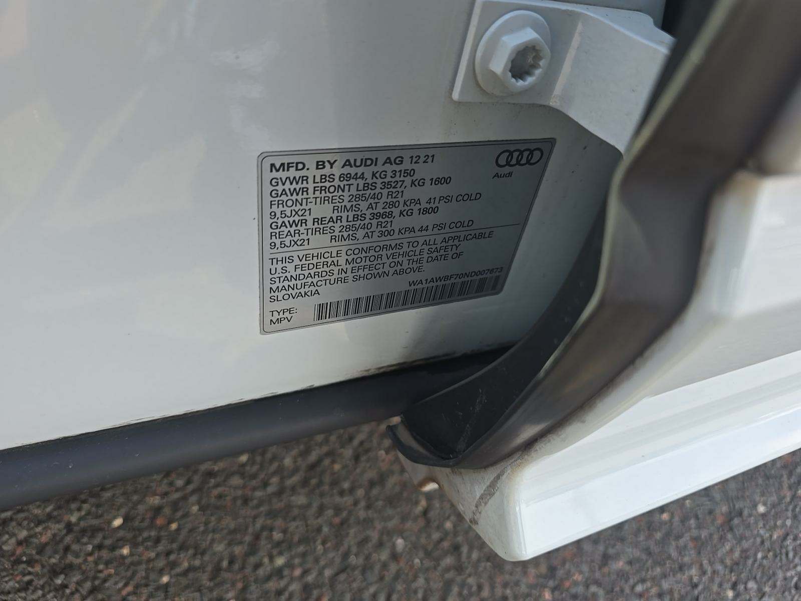 2022 Audi SQ7 Premium Plus AWD