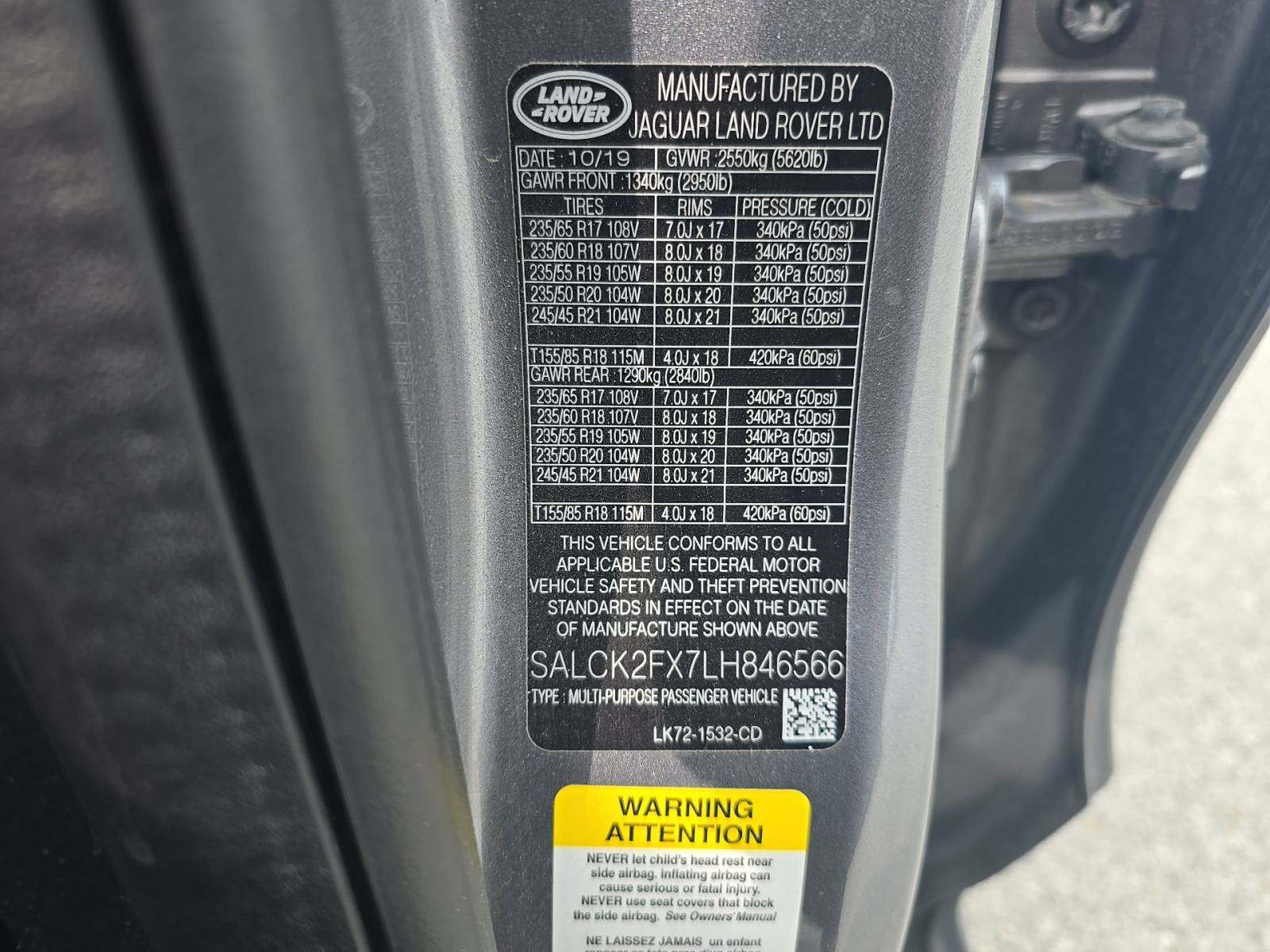 2020 Land Rover Discovery Sport Base AWD