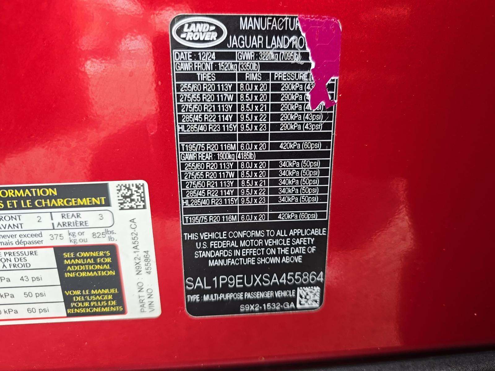 2025 Land Rover Range Rover Sport SE AWD