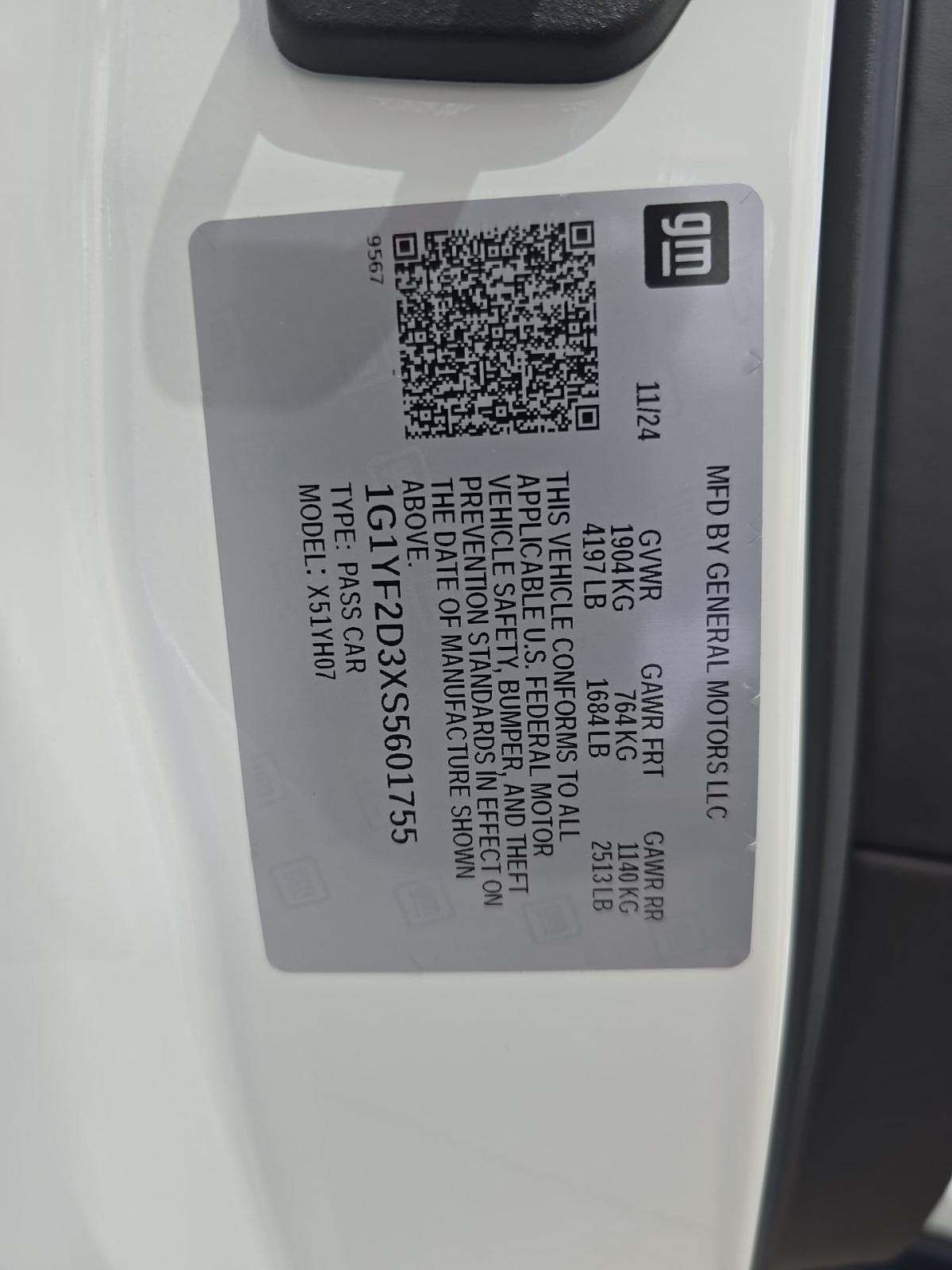 2025 Chevrolet Corvette Z06 RWD