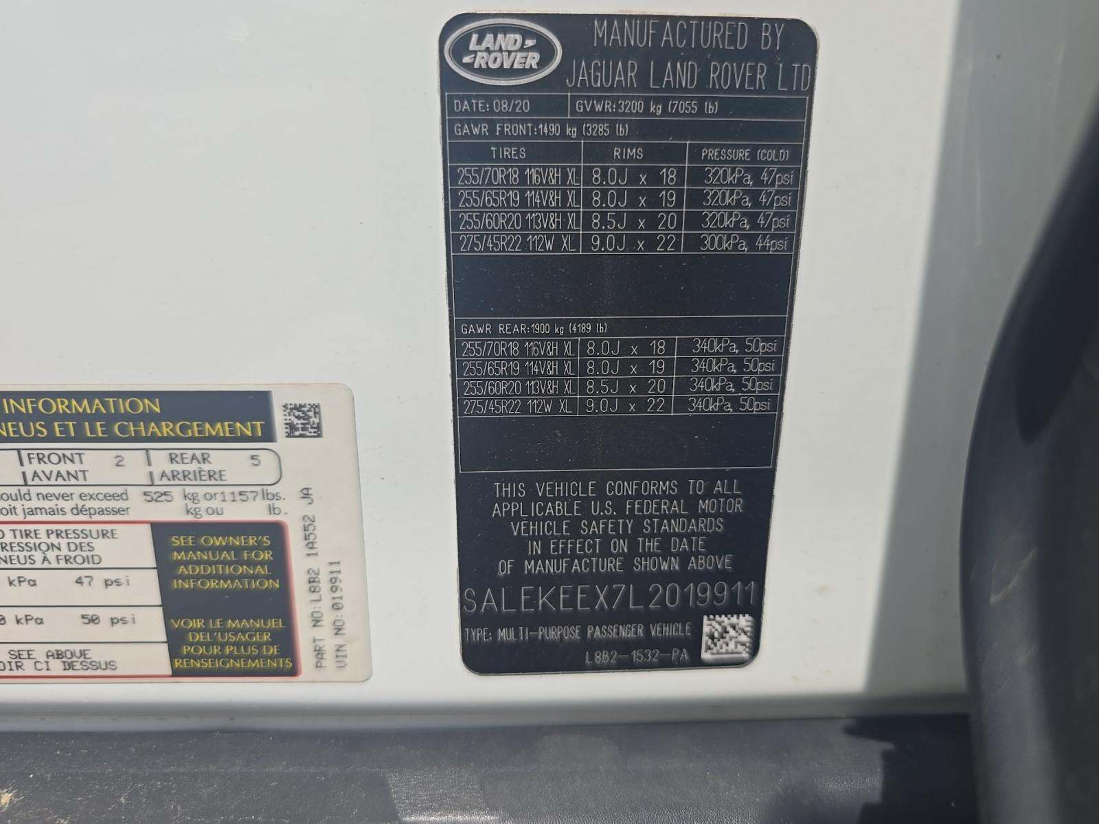 2020 Land Rover Defender 110 Base AWD