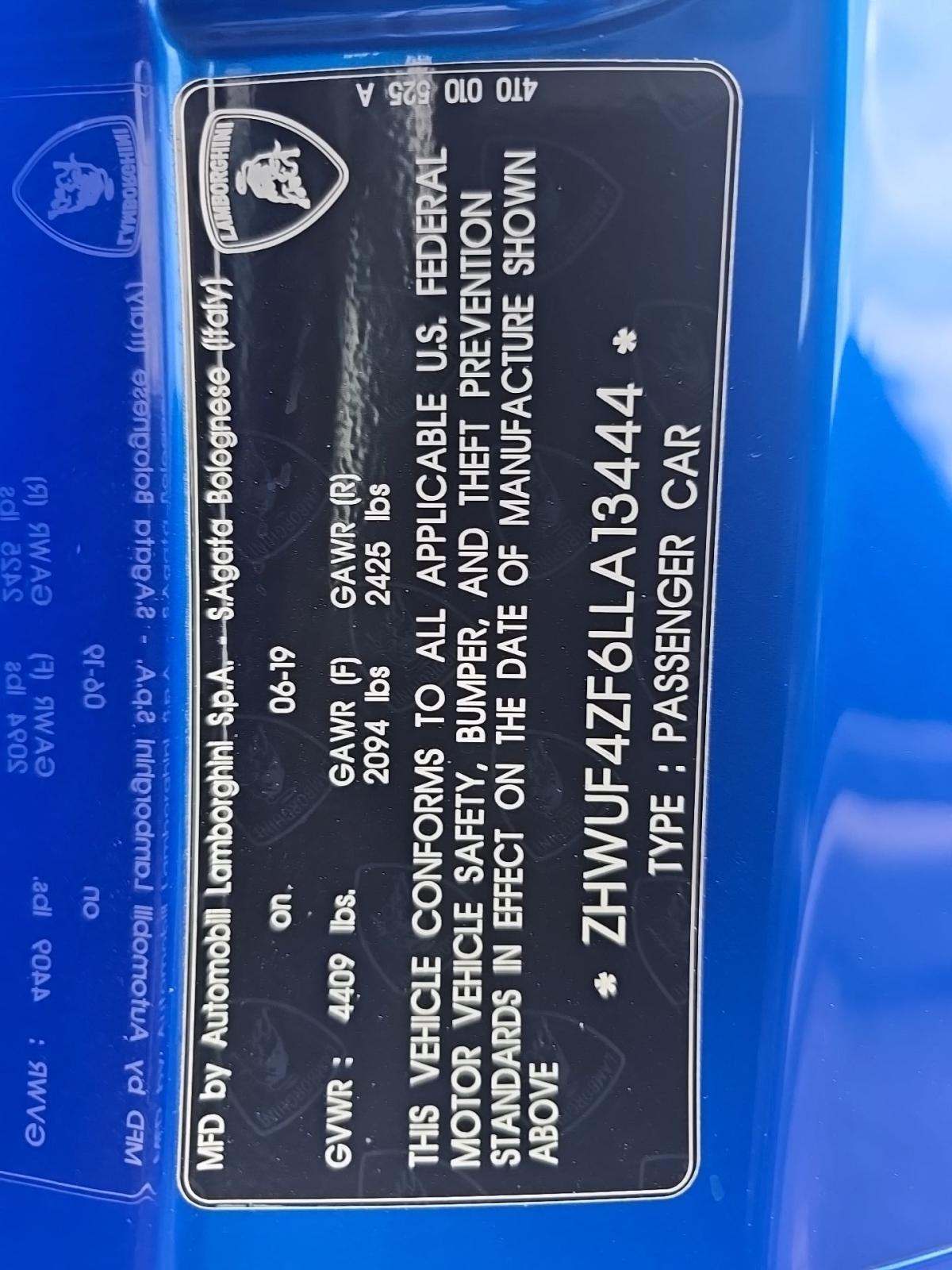 2020 Lamborghini Huracan EVO AWD