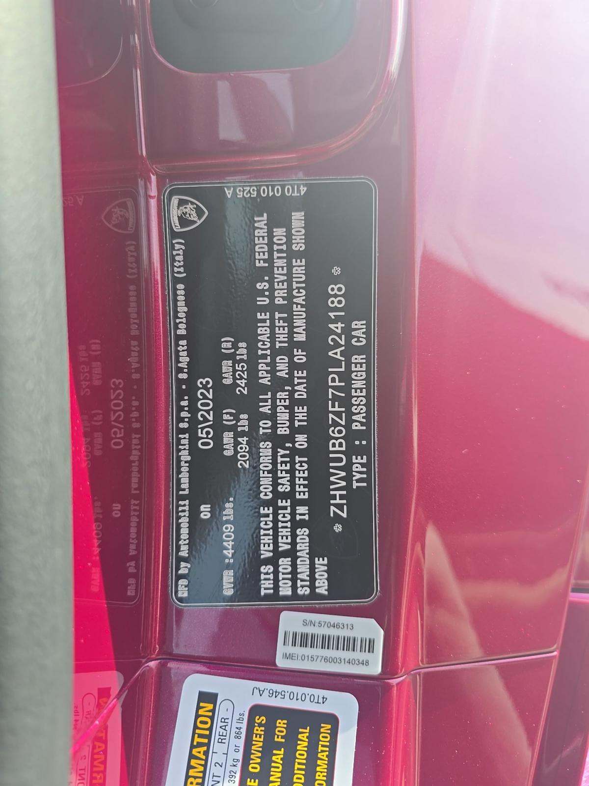 2023 Lamborghini Huracan Tecnica RWD