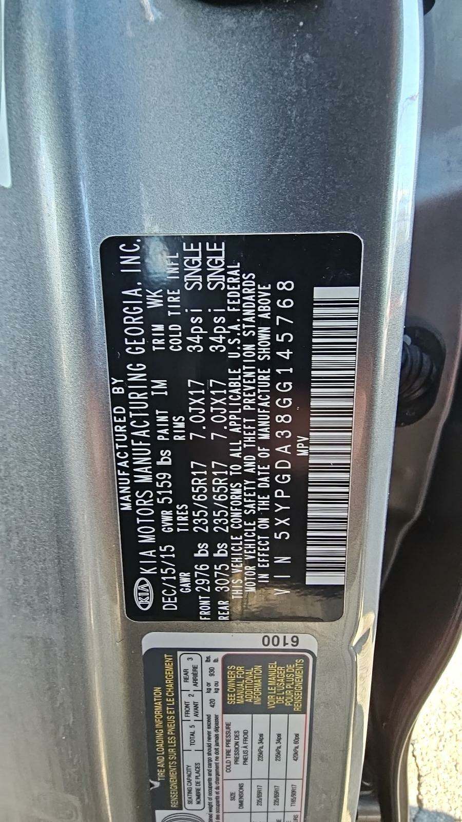 2016 Kia Sorento LX AWD