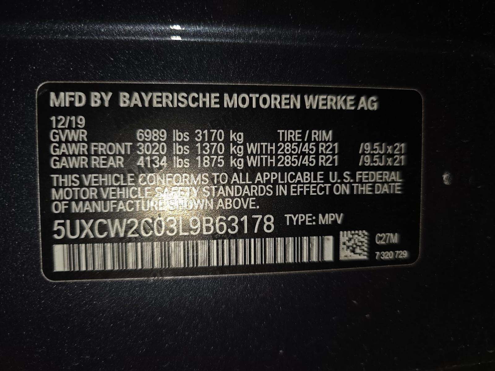 2020 BMW X7 xDrive40i AWD