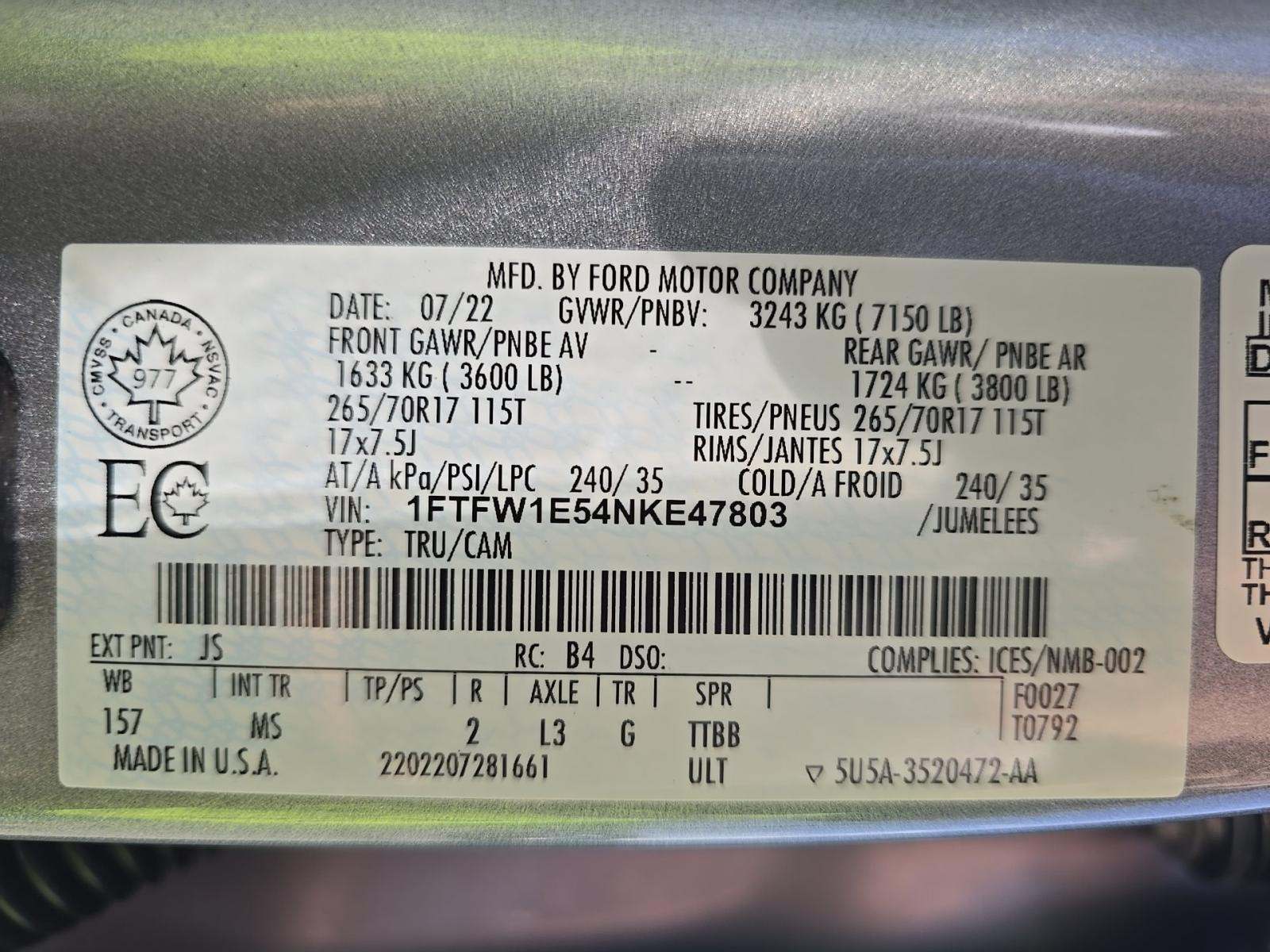 2022 Ford F-150 XLT AWD