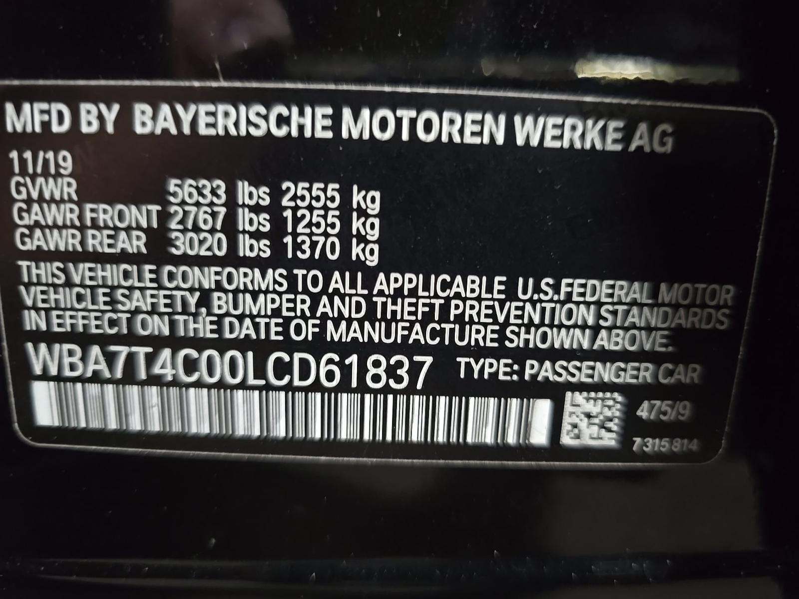 2020 BMW 7 Series 740i xDrive AWD