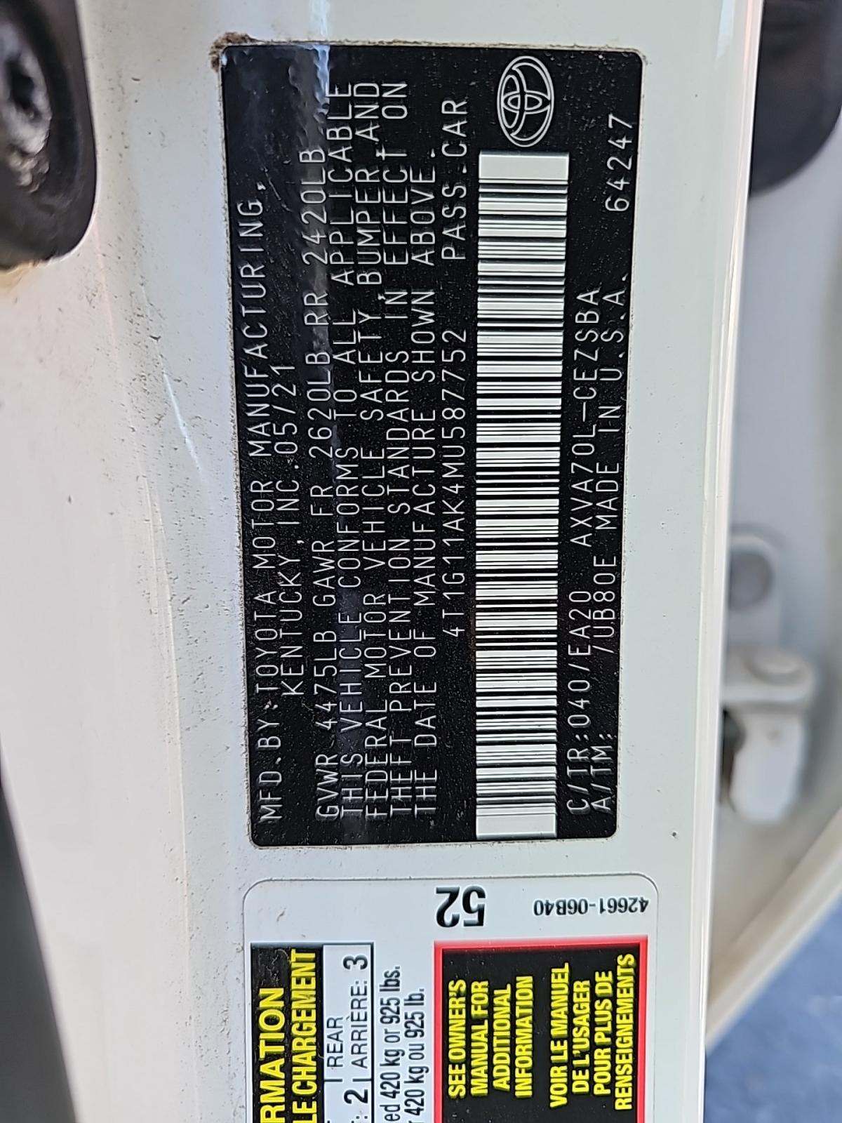2021 Toyota Camry SE FWD