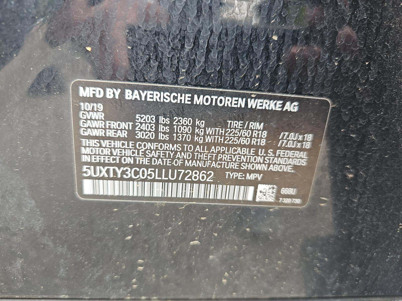 2020 BMW X3 sDrive30i RWD