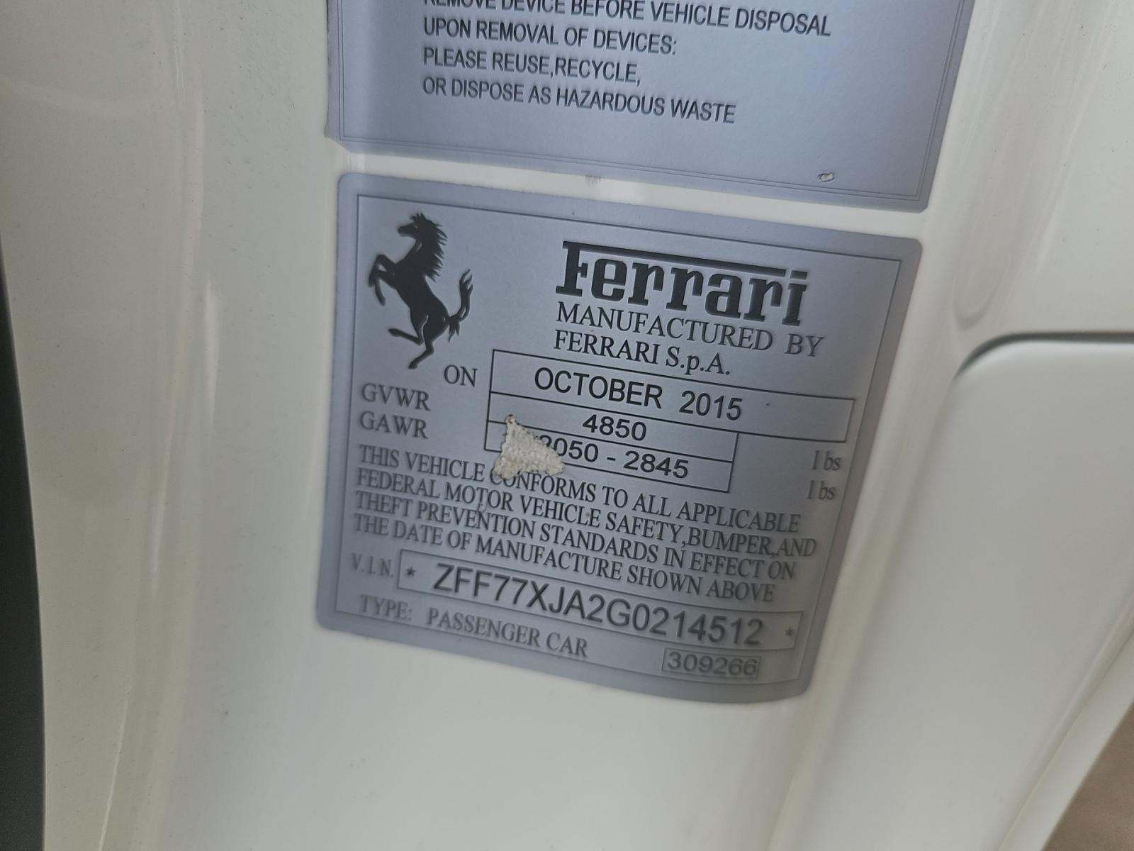 2016 Ferrari California T RWD