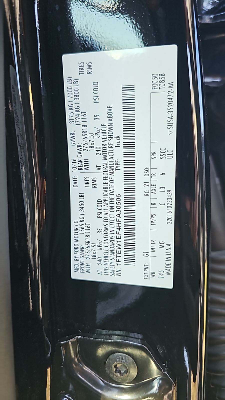 2017 Ford F-150 XLT AWD