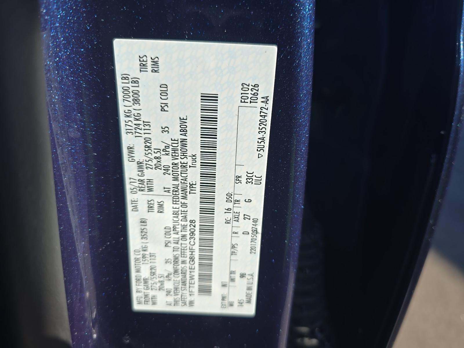 2017 Ford F-150 Platinum AWD