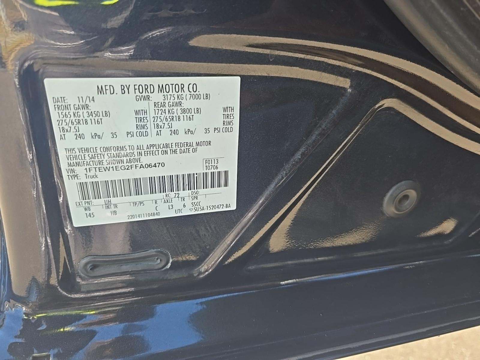 2015 Ford F-150 Lariat AWD