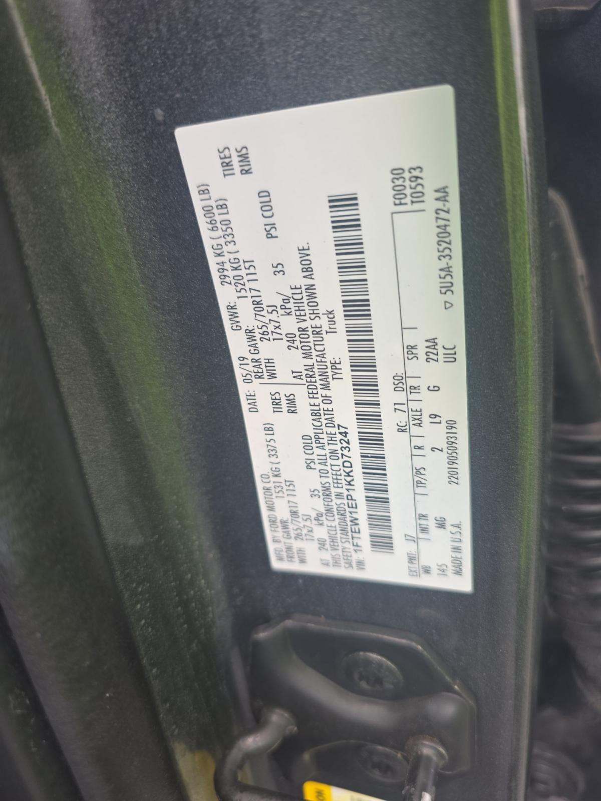 2019 Ford F-150 XLT AWD