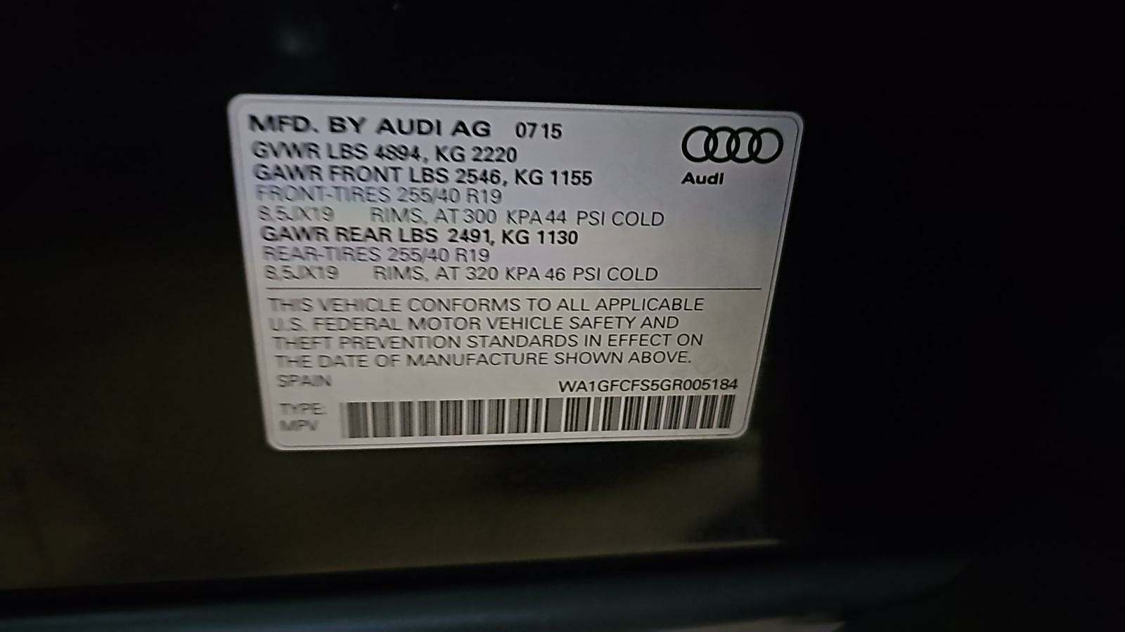 2016 Audi Q3 Prestige AWD