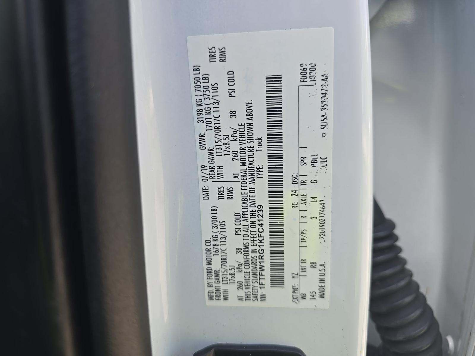 2019 Ford F-150 Raptor AWD