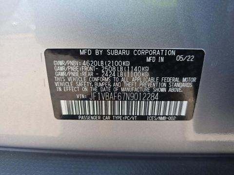 2022 Subaru WRX Premium AWD