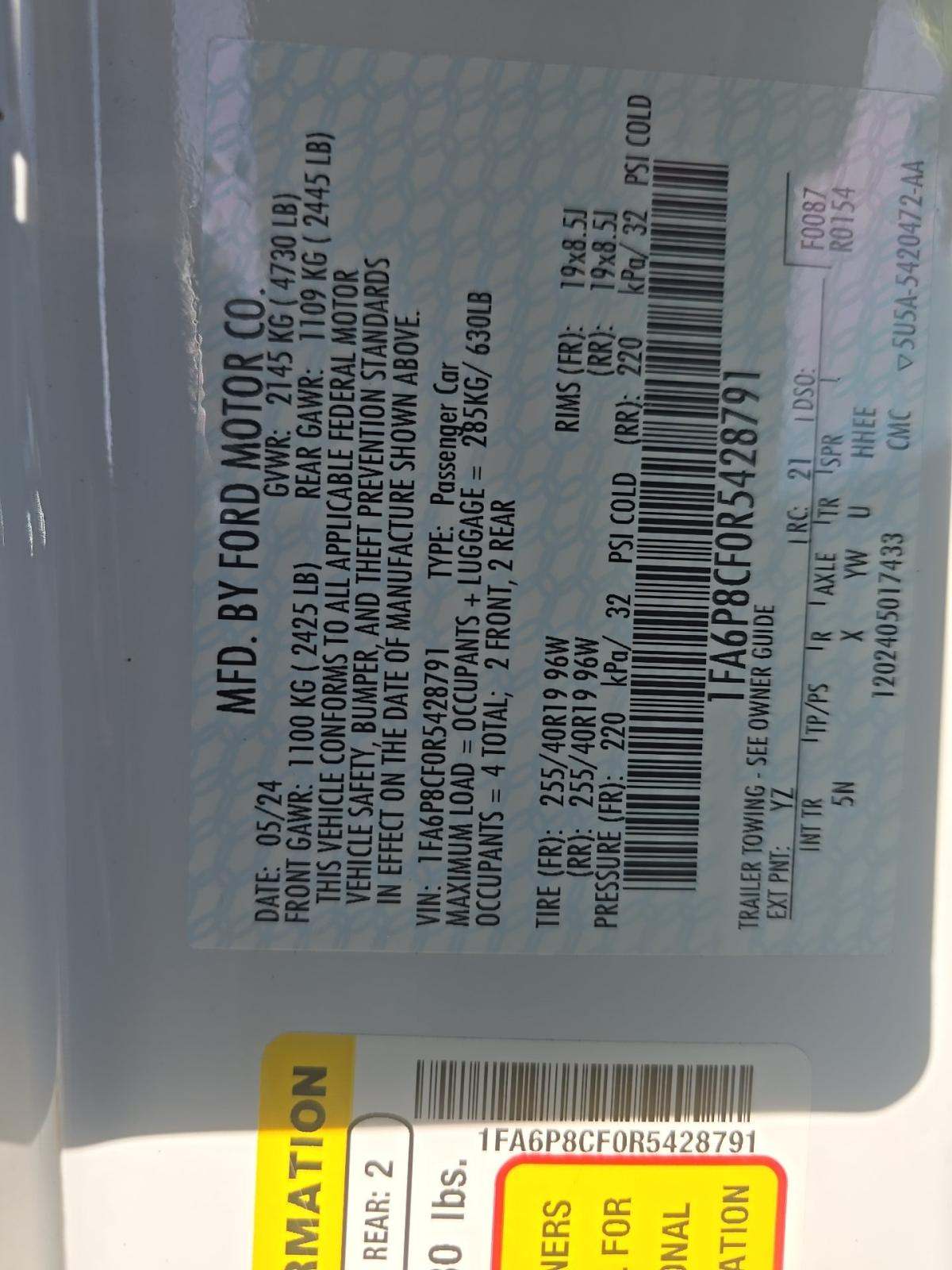 2024 Ford Mustang GT Premium RWD