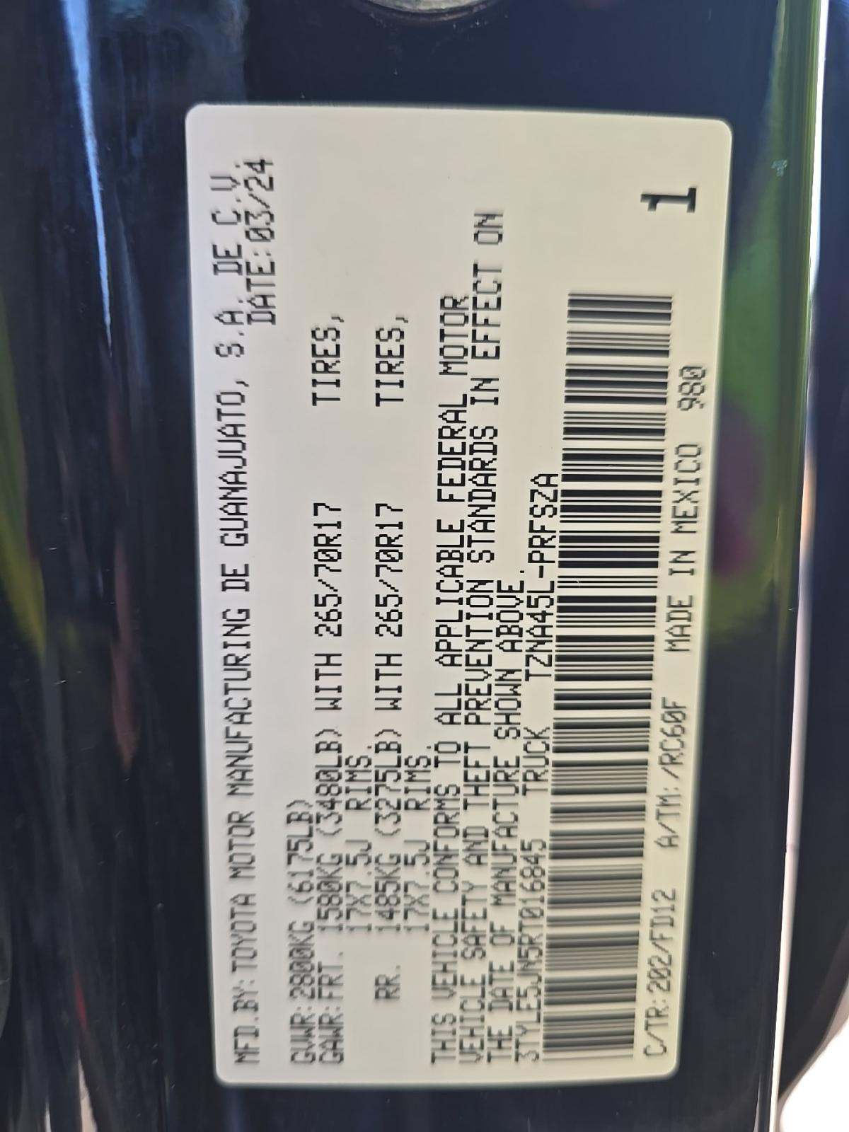 2024 Toyota Tacoma TRD Off-Road AWD