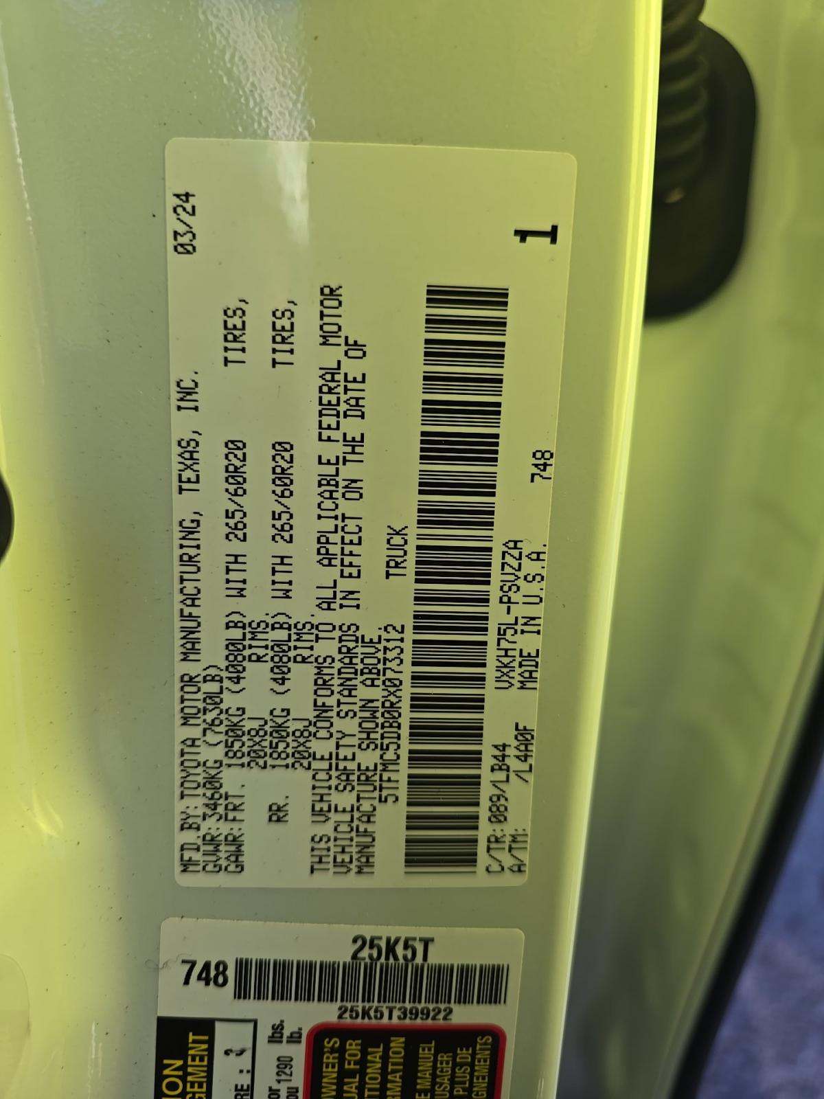 2024 Toyota Tundra Hybrid 1794 Edition AWD