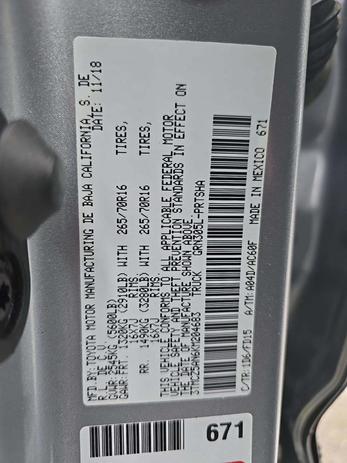 2019 Toyota Tacoma TRD Off-Road AWD