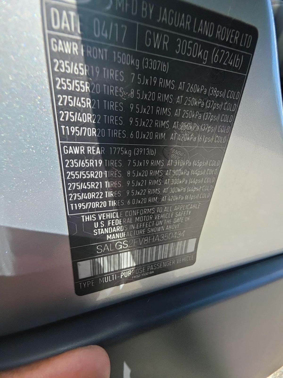 2017 Land Rover Range Rover HSE AWD