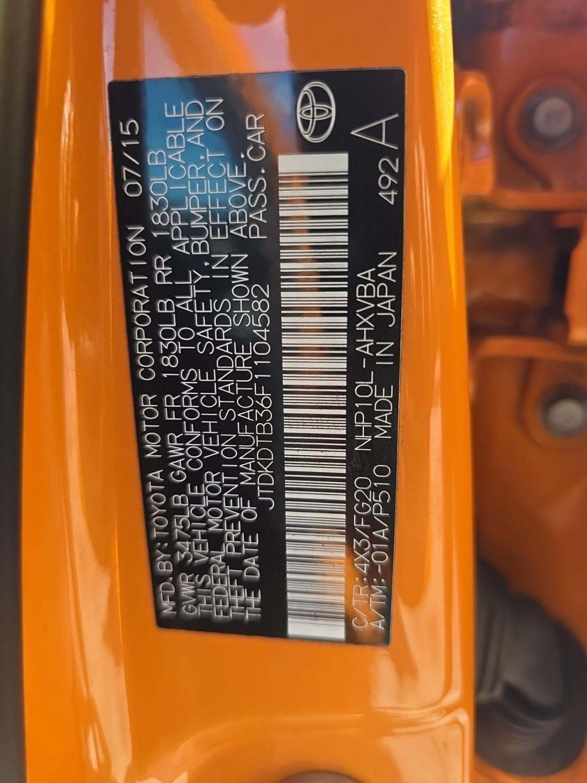 2015 Toyota Prius c Two FWD