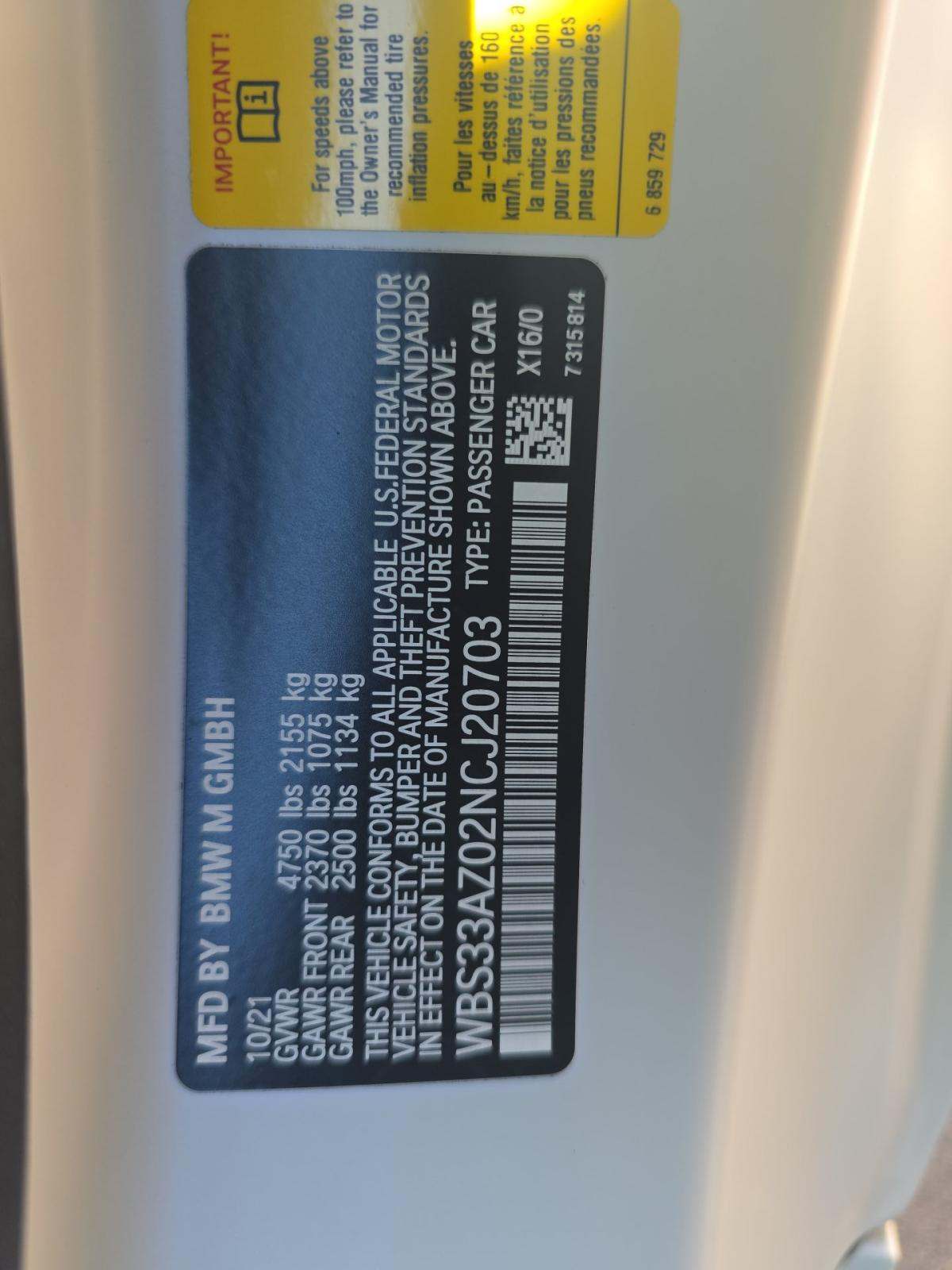 2022 BMW M4 Competition RWD