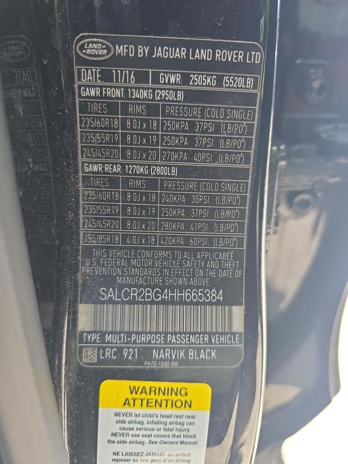 2017 Land Rover Discovery Sport HSE AWD