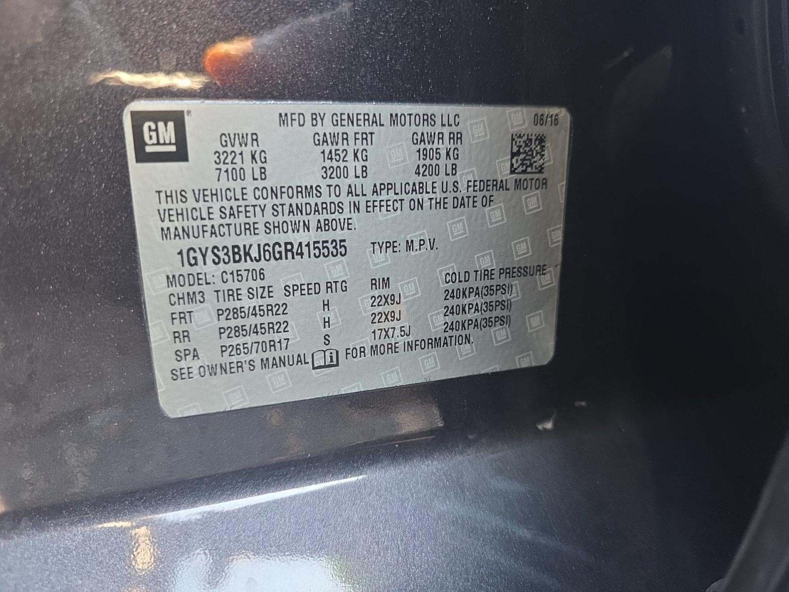 2016 Cadillac Escalade Luxury RWD