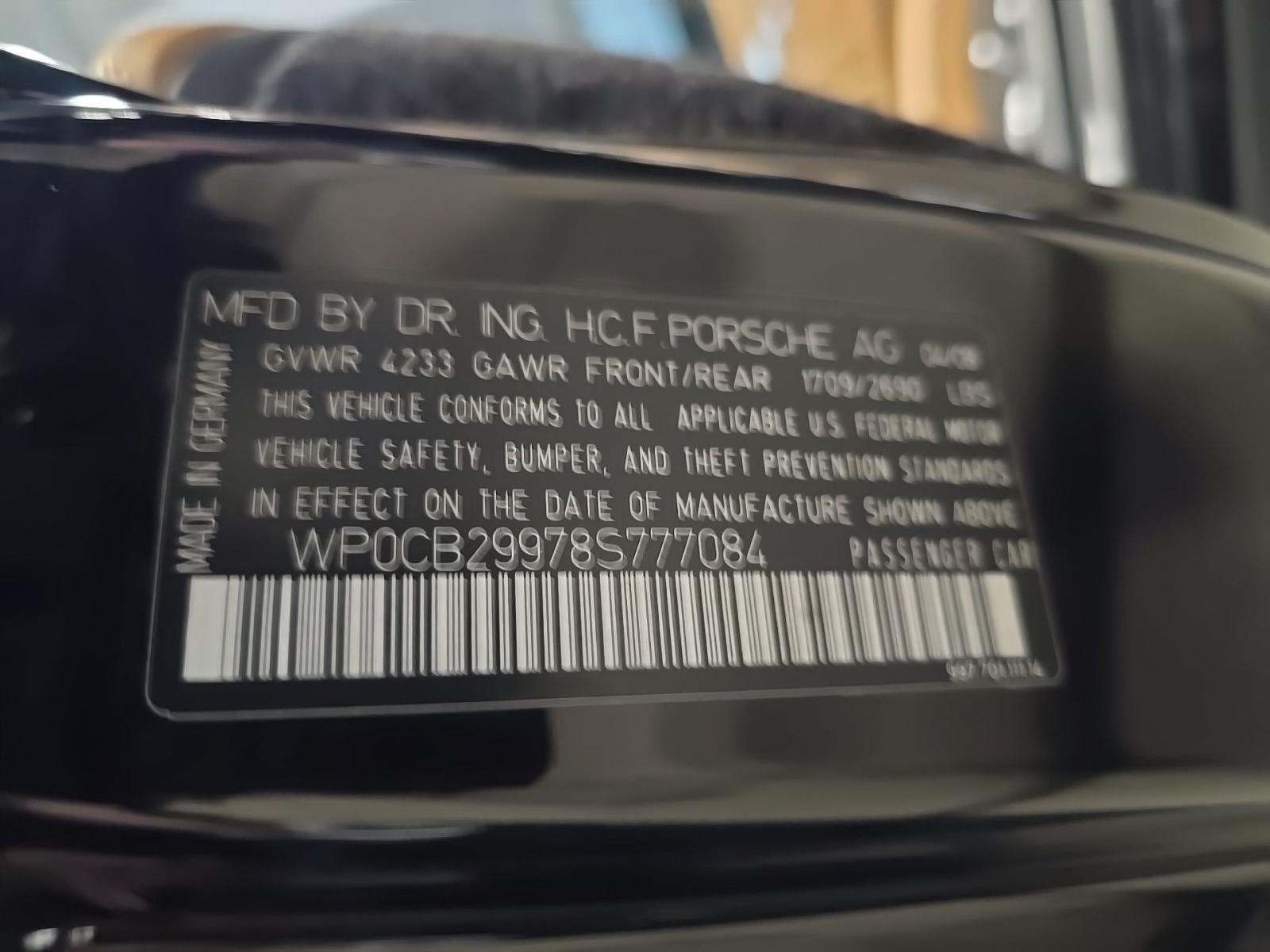 2008 Porsche 911 Carrera S RWD