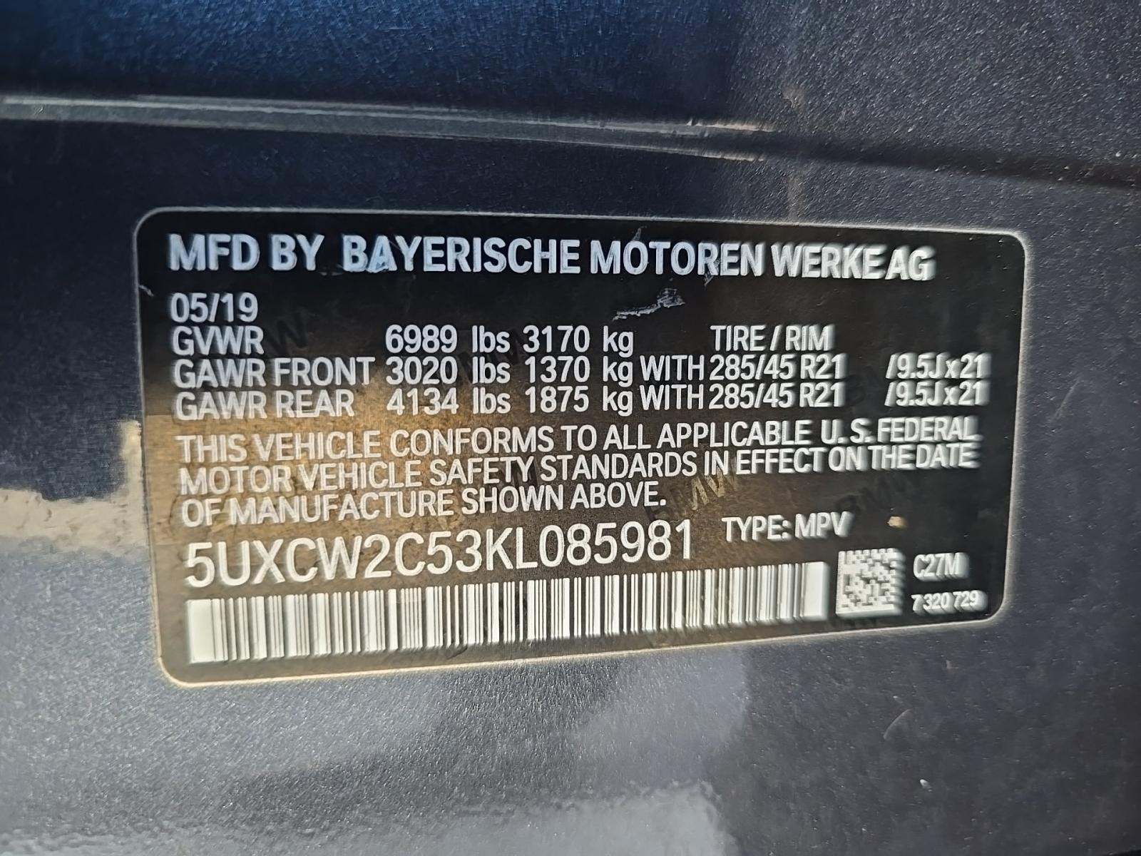 2019 BMW X7 xDrive40i AWD