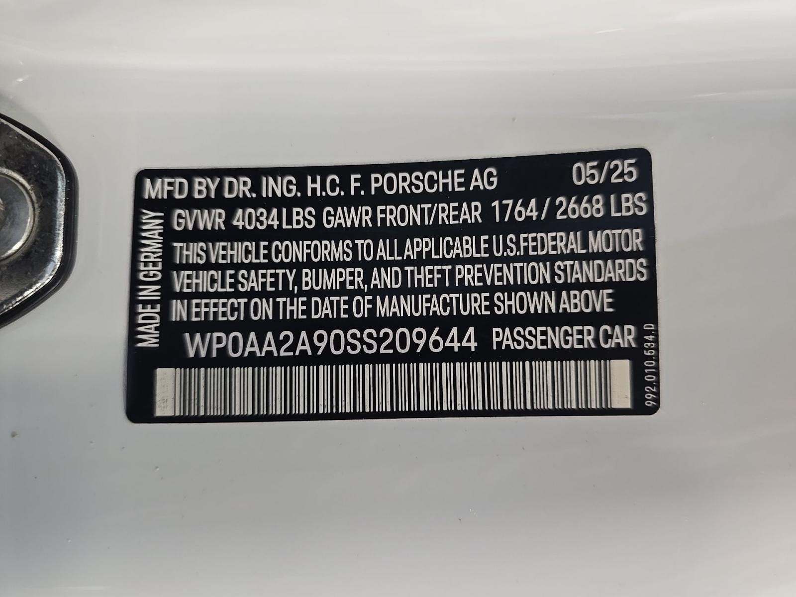 2025 Porsche 911 Carrera T RWD