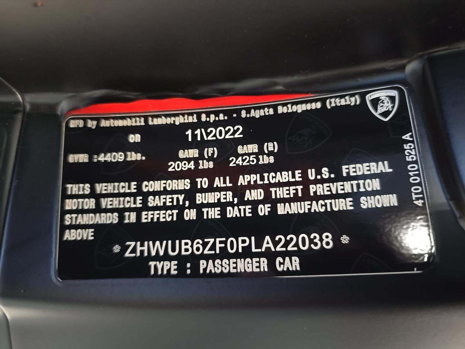 2023 Lamborghini Huracan Tecnica RWD